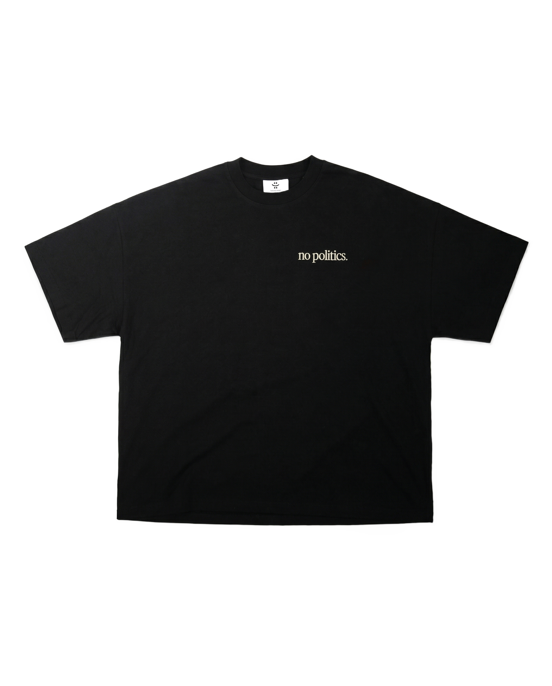 NO POLITICS T-SHIRT BLACK